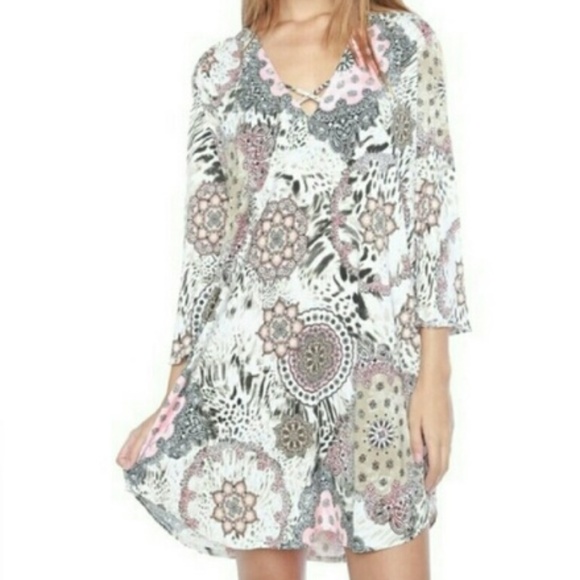 Dresses & Skirts - Last 1 SZ MFabulous Cross Yoke Tunic Dress